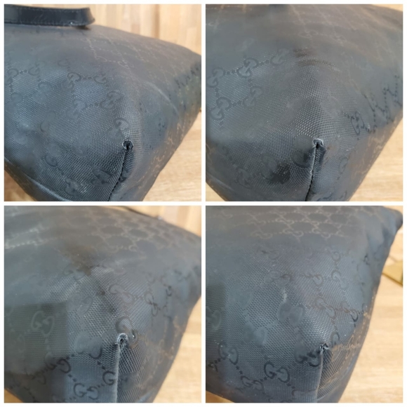 Authentic Gucci Imprime Monogram North South Studded Black GG Leather To… - Picture 5 of 16